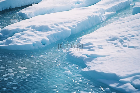 河冰背景图片_冰山上的冰川水 南极洲冰川冰川河 照片