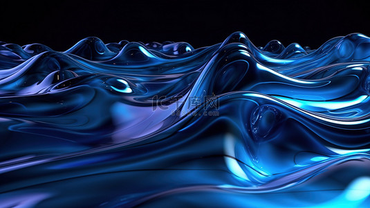 动态背景ppt背景图片_具有 3D 流动模式的流体波背景