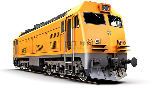 老式火车背景图片_白色背景上的老式机车 3d 渲染