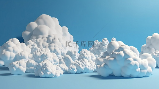 黑胶产品机背景图片_产品拍摄 3d 呈现蓝色 cloudscape