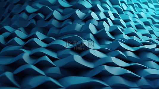 抽象背景与 3D 插图中的蓝色硅胶哑光涂层层