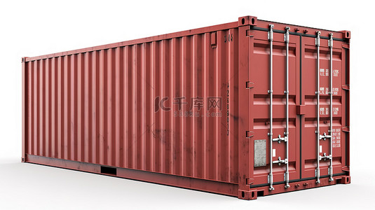 隔离货物集装箱 3d 渲染完美的国际航运