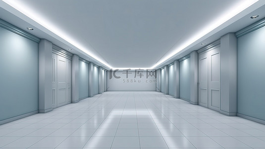 宽敞房间背景图片_设计时尚光线充足的宽敞房间 3D 呈现现代建筑