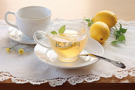 柠檬茶柠檬背景图片_柠檬白茶终极免疫系统兴奋剂