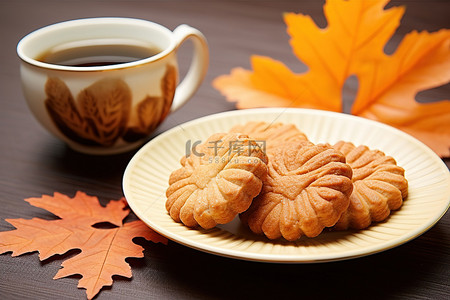 茶杯的背景图片_带茶杯的中国甜饼干