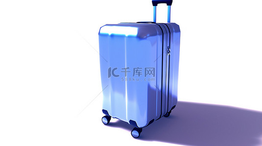 背包画册背景图片_3D 渲染的蓝色硬箱行李箱