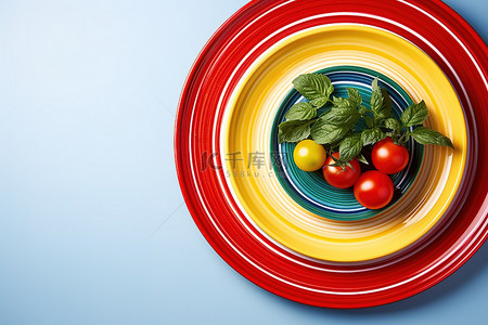 彩色种子背景图片_彩色盘子里的番茄种子