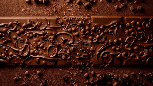 夹心黑巧克力背景图片_巧克力花纹纹理背景