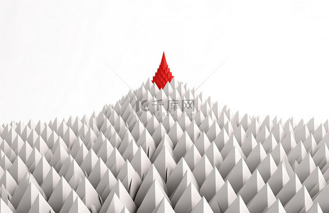 商业箭背景图片_红色箭头通向白色金字塔成功符号设置自由商业概念公司成长
