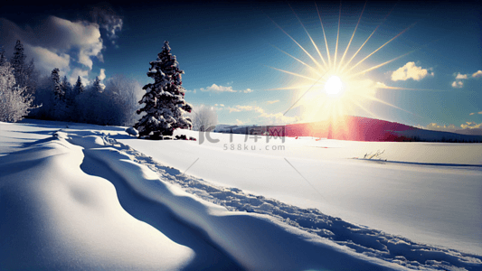 雪地背景图片_冬季雪景白雪背景