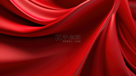 醒目的红色色调和 3D 设计的抽象背景