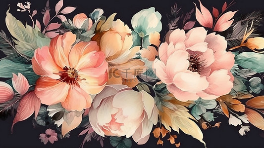 花瓣漂浮物背景图片_花卉美丽粉色植物