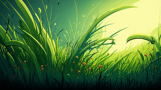 春天绿色草地草丛背景图片_草地明亮的绿草