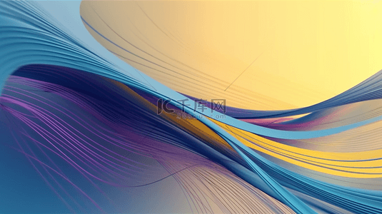 动感线科技背景图片_线条波形简约彩色背景