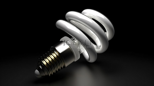 管状灯泡的真实 3D 渲染，用于能源效率电力概念