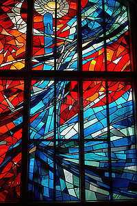 教堂彩色玻璃背景图片_教堂的彩色玻璃窗