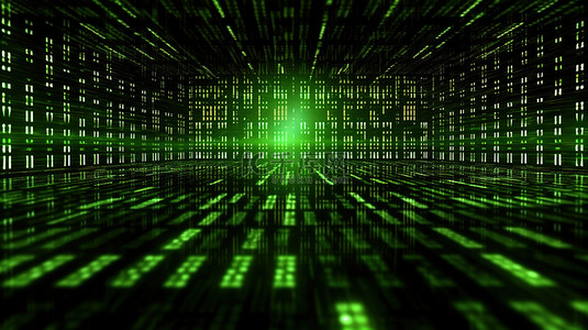 代码数据背景图片_绿色编码和黑客概念的抽象数据矩阵 3D 渲染