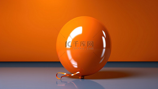橙色气球背景图片_3d 橙色气球