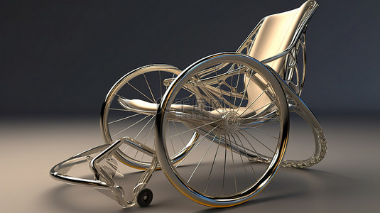 情系健康背景图片_现代设计师轮椅令人惊叹的 3D 渲染