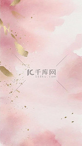 粉色鎏金抽象水彩晕染金线纹理10背景素材