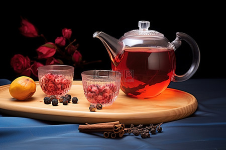 红树莓背景图片_红树莓芙蓉茶