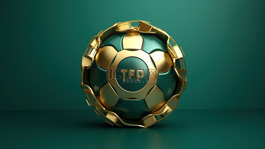 福光背景图片_潮水绿色背景上的标志性足球是金福图纳符号