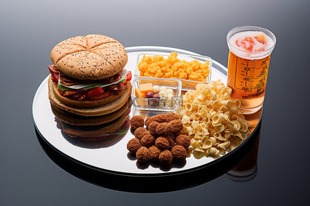 高卡路里背景图片_规模化的食物和零食