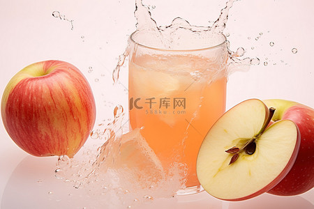 流泪水果背景图片_苹果汁的健康益处