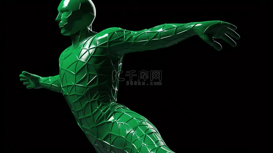 快来参加背景图片_一名 3D 渲染的塑料足球运动员用胸部接球参加足球世界杯
