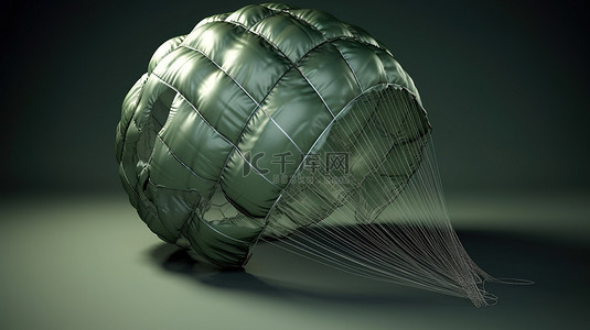孤立降落伞 3d 渲染现实