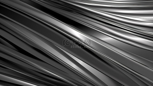 在 3d 中呈现的抽象银色灰色线条纹理
