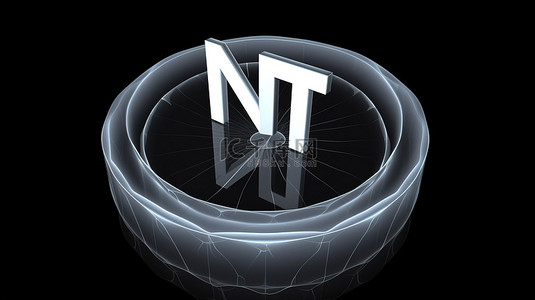 比特网络背景图片_nft 网络 3d 图标的孤立插图
