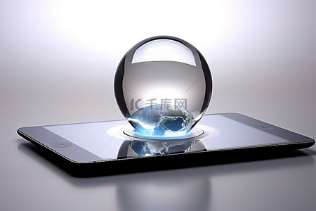 手机ipad背景图片_竖直放置的玻璃地球仪 iPad 支架