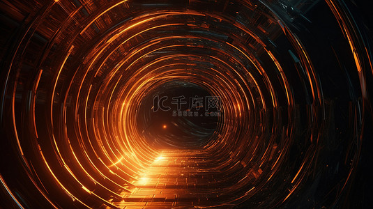 能量lo背景图片_空间中的抽象能量隧道令人惊叹的 3d 渲染