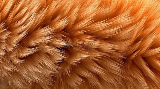 狐狸动物背景图片_以 3D 渲染的狼或狐狸皮毛纹理的强烈特写