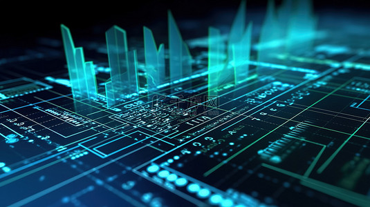 大数据会计背景图片_在屏幕上显示数据的概念 3D 渲染