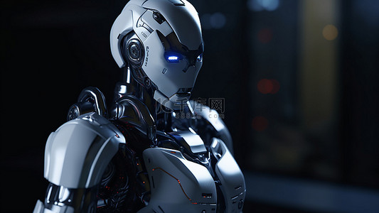 现代智能机器人背景图片_机器人现代高科技