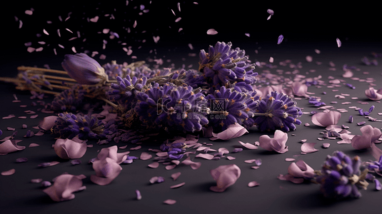 紫色植物花卉背景图片_薰衣草植物花瓣花朵花卉背景