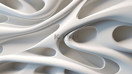 石膏雕塑背景图片_由石膏制成的 3D 渲染抽象雕塑