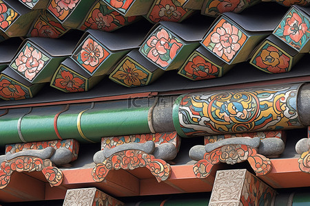 韩国宫殿的屋顶