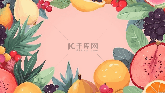 水果夏天卡通背景