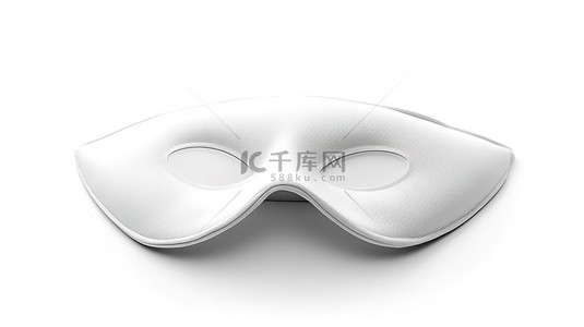 白色背景眼罩产品隔离用于 3D 渲染