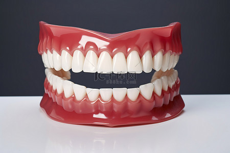 牙科背景图片_带牙齿的牙科人体模型