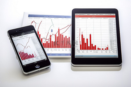 excel文档办公自动化背景图片_iPad 和智能手机市场图