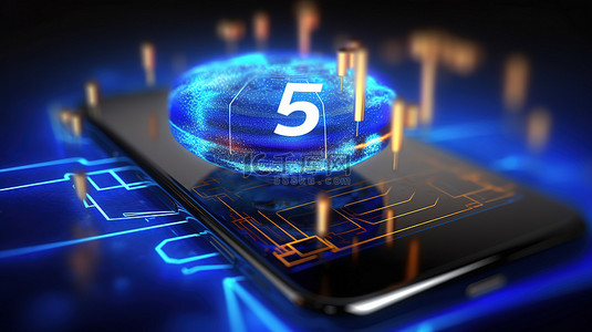 3D 渲染智能手机概念芬兰已做好 5G 连接技术的准备
