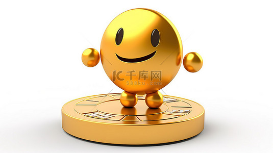 3D 渲染白色背景抽象充电电池和金人人物吉祥物，具有忠诚计划奖金硬币