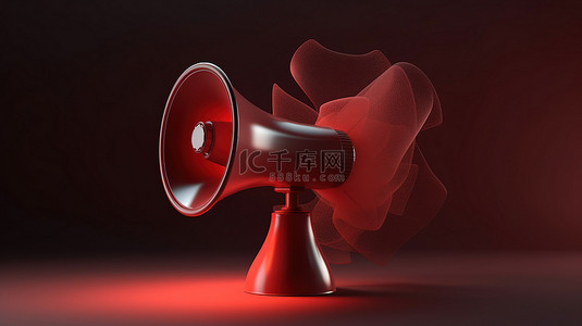 成绩公告栏背景图片_商业设计 3D 渲染扩音器和语音气泡图标用于公告概念