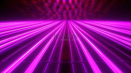 洋红色背光 3D 插图充满活力的紫色霓虹灯背景