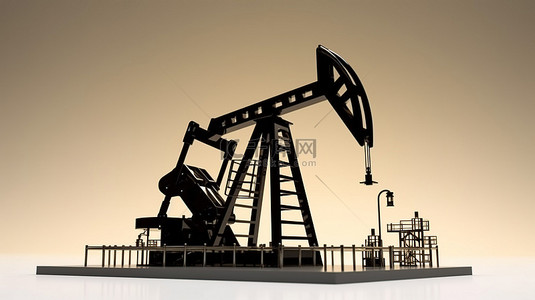 机械设备网店背景图片_石油工业中油泵标志性设备的 3d 渲染