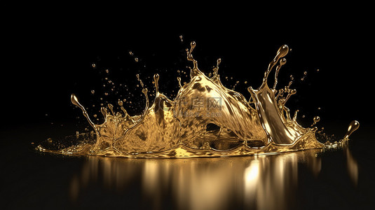使用精华液背景图片_使用 3D 渲染技术创建的浅金色流动飞溅